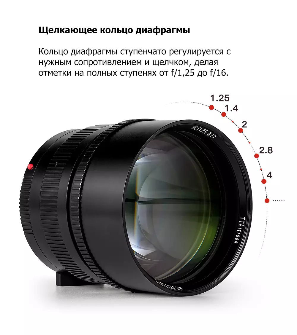 Объектив TTartisan 90 мм F1.25 для Leica M Объектив TTartisan 90 мм F1.25 для Leica M