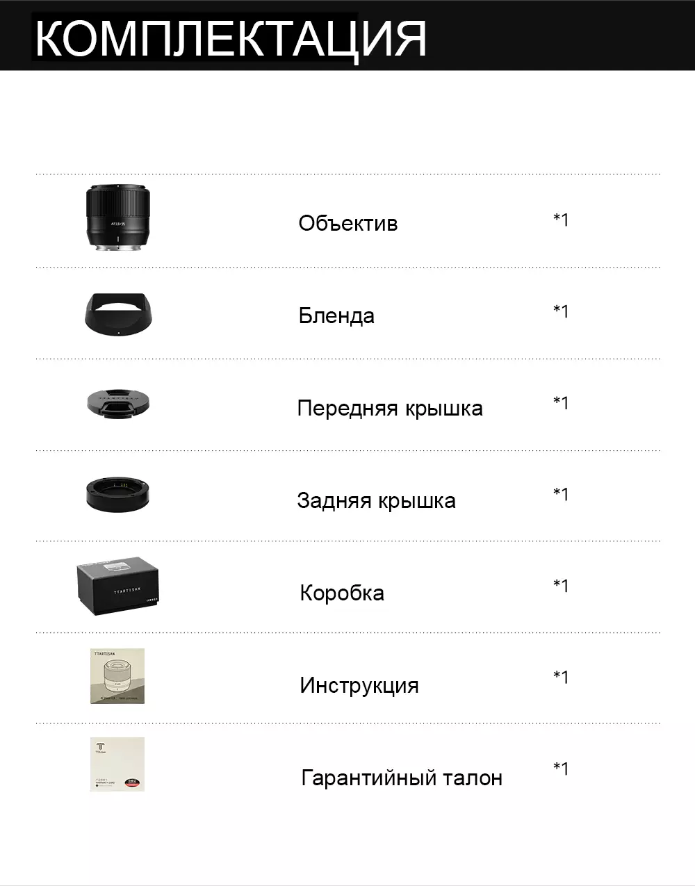Комплектация Комплектация
